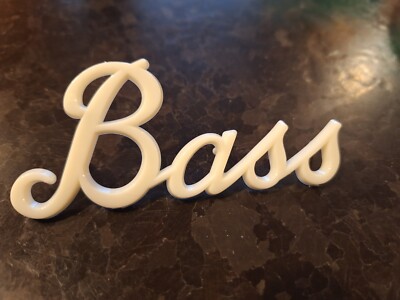 Replica Plexi-Era Marshall Bass Logo  Aged White Accurate Mounting Pin Placement