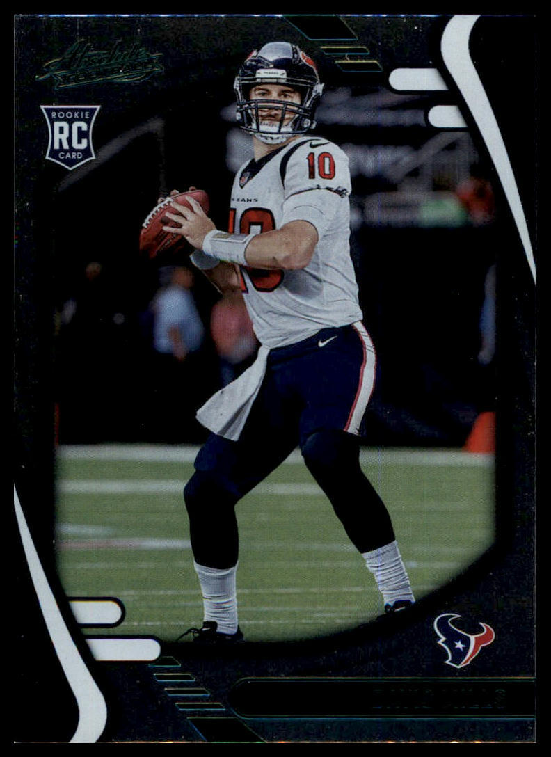 Davis Mills 2021 Panini Absolute #123 Retail green RC Houston Texans