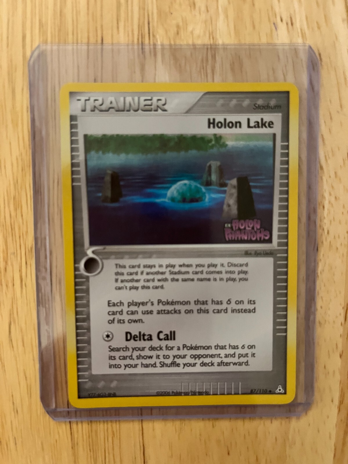 POKEMON EX HOLON PHANTOMS-HOLON LAKE 87 /110 -UNCOMMON REVERSE HOLO-STAMPED NM/M