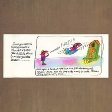 Unused Vintage 1971 HI-BROWS American Greetings Get Well Card, Funny Comic Story