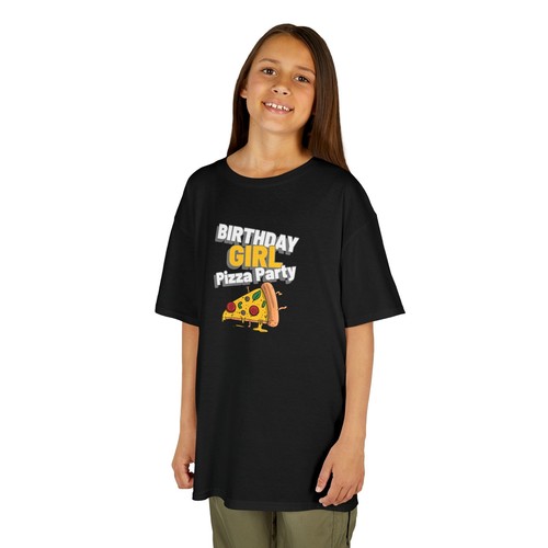 Birthday Girl Pizza Party Kid Child's Children Happy Fun Funny Tee T-Shirt Gift - Picture 3 of 26