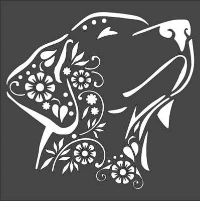 5x5 Inch Dog Face Mandala Stencil   Pet lovers, Reusable Mylar, Craft & Décor