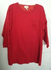 Victorias Secret Red 3/4 Sleeve Pajama Dress Small - P / S Sleep