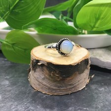 Moonstone Handmade Gemstone Ring 925 Silver Plated New Free Ship Size 9 5172