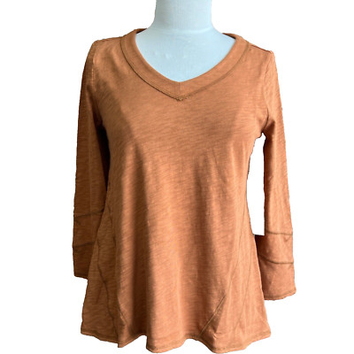 NWT CLOSEOUT Escape Habitat 3/4 V neck Tunic XS SPICE 10019 FINAL SALE