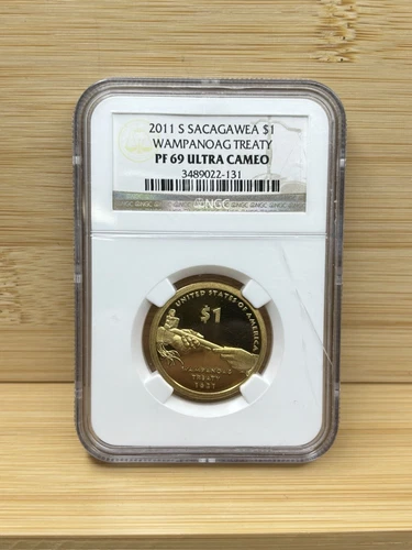 2011-S NGC PF69 ULTRA CAMEO Sacagawea "Wampanoag Treaty" PROOF Dollar *SCRATCH*
