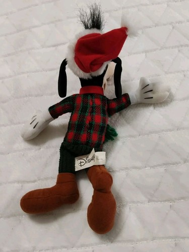 Disney Goofy Holiday Christmas Santa Hat Plush Stuffed Animal Toy Factory 10" - Picture 8 of 11