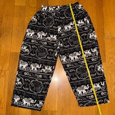 Elephant trouser, Thai Hippie HAREM Loose Yoga Elephant Pants, Black Color