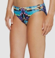  55 Prana Women's Black Blue Hipster Swimsuit Bottom Swimwear Size XL