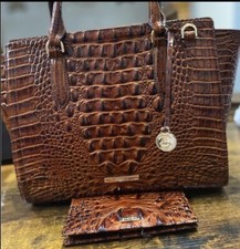 Brahmin Aubree Pecan and matching wallet