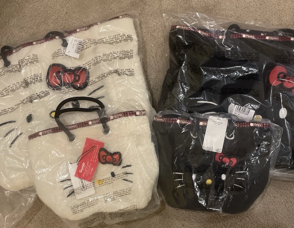 Bolso de Mano y Bolsas de Nylon Reversibles Lesportsac X Hello Kitty Edición Limitada - TODO STOCK Foto 2 de 4