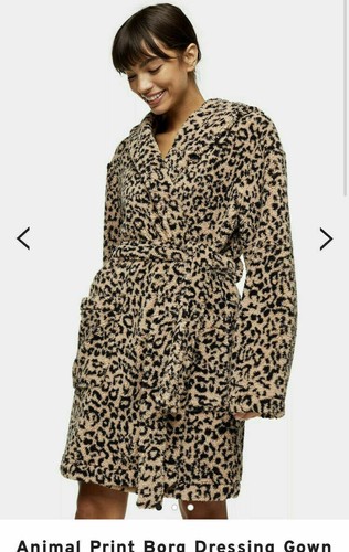 Borg Hooded Dressing Gown Robe Brand 