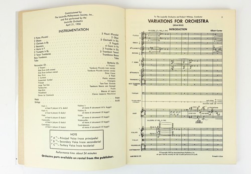 Elliot CARTER: Variations for Orchestra - Inscribed to Nicolas NABOKOV - Picture 3 of 3