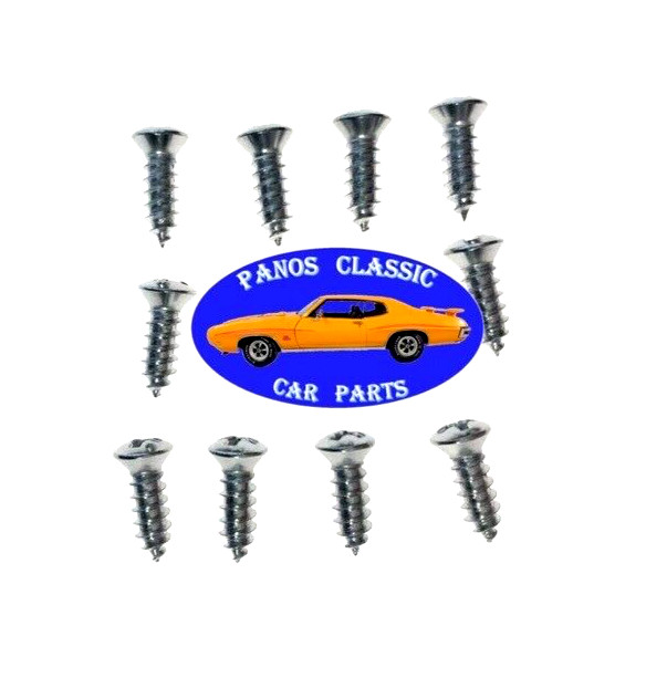 #8 x 1/2"Phillips Tap Screw #6 Head GM Dash Interior Console Door Panel 10pc 179