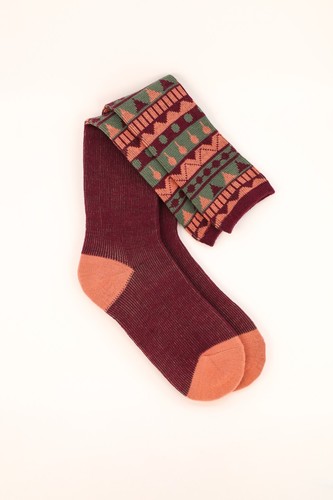 PULVER BAMBUS FAIR INSEL DREIECK/STERN/DIAMANT STIEFELSOCKEN & GESCHENKTASCHE BRANDNEU MIT ETIKETT UVP £16 - Bild 5 von 17