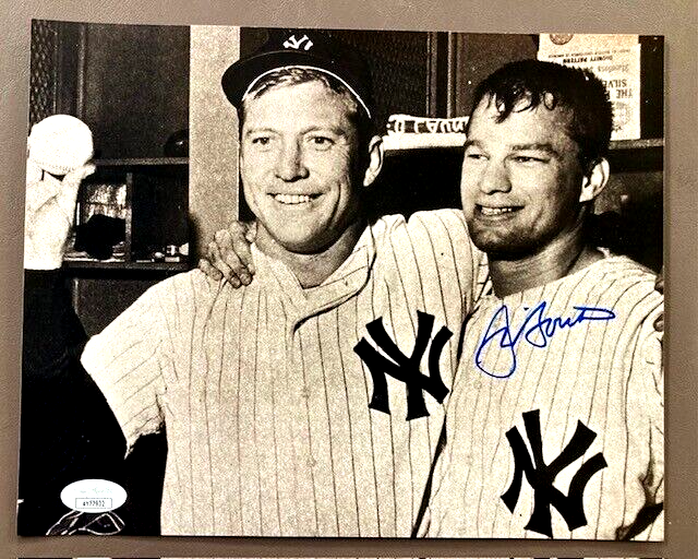 Mickey Mantle & Jim Bounton Autographed Signed New York Yankees 8X10 COA Pic of Mickey Mantle & JIM BOUTON 1964 