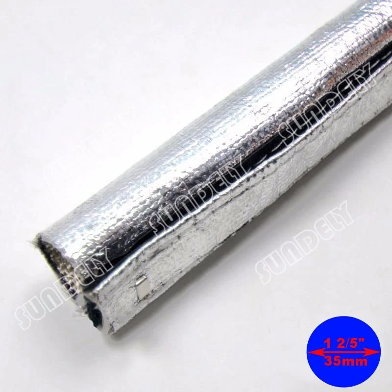 1 2/5" 6Ft long Aluminized Wire cable loom heat sleeve braided steel sheath tube - Изображение 3 из 3