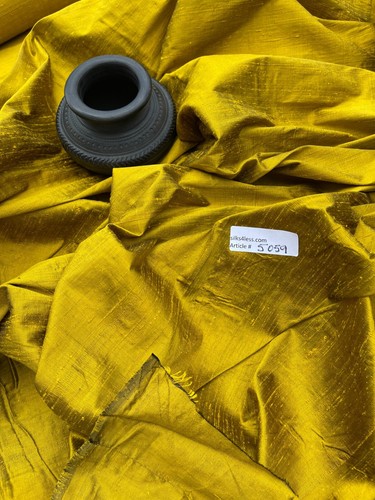 DESIGNER QUALITY IRIDESCENT SILK DUPIONI, HAND WOVEN - SMOKED OLIVE!!! - Picture 5 of 8