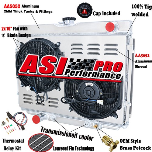 3 Row Radiator Shroud Fan Relay For 67 70 Ford Mustang Mercury 68 70 