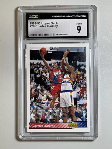 1992 Upper Deck Charles Barkley #26 CGC 9 Sixers Traded to Suns Written on Card