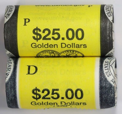 2000 P &D Sacagawea Dollars Uncirculated from Original Mint Roll (2 Coin Rolls) - Picture 3 of 3