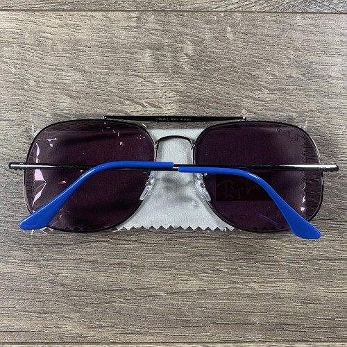 Ray-Ban The General RB3561 9106/W0 57 17 145 Silver Frames Purple Violet Lenses - Picture 4 of 11