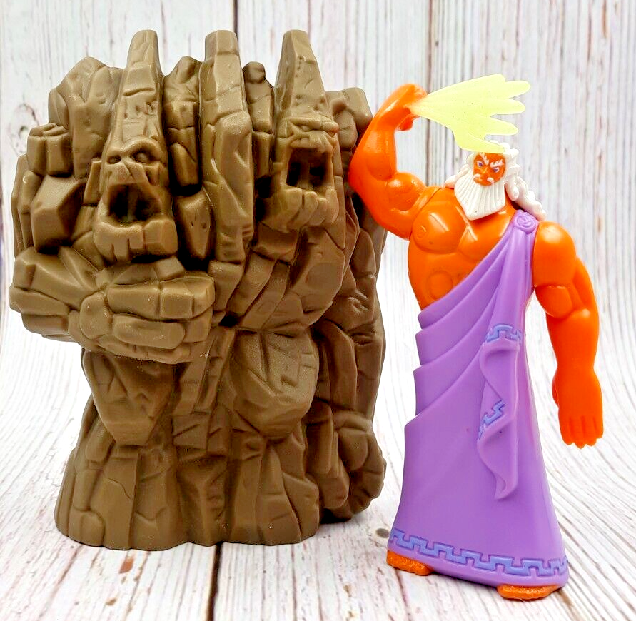 Vintage McDonalds Disney Hercules ZEUS & Rock Titan Happy Meal Toy