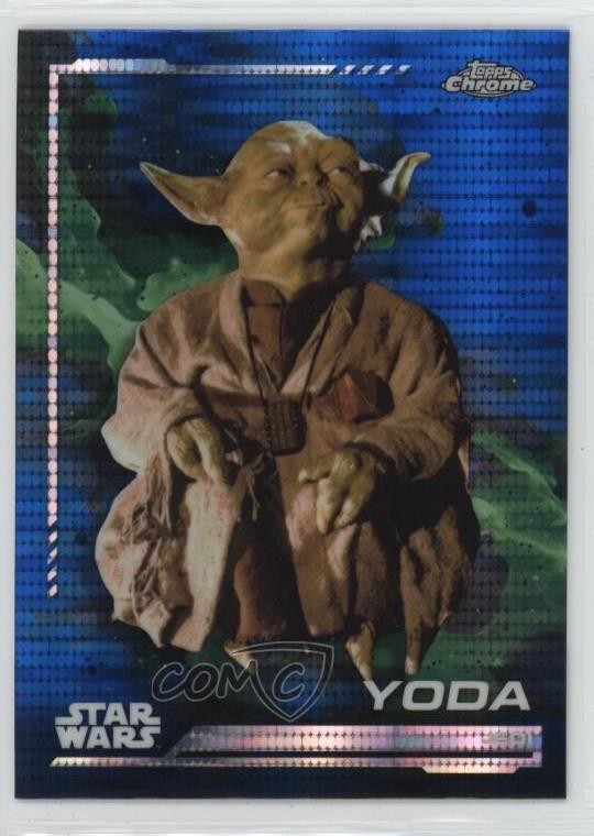 2024 Topps Chrome Star Wars Blaster Blue Pulsar Refractor Yoda #140 0qn