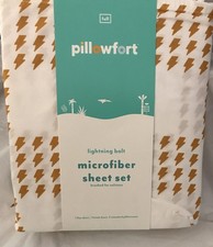 Pillowfort For Target Lightning Bolt Microfiber Kids' Sheet Set-Full Size-NIP