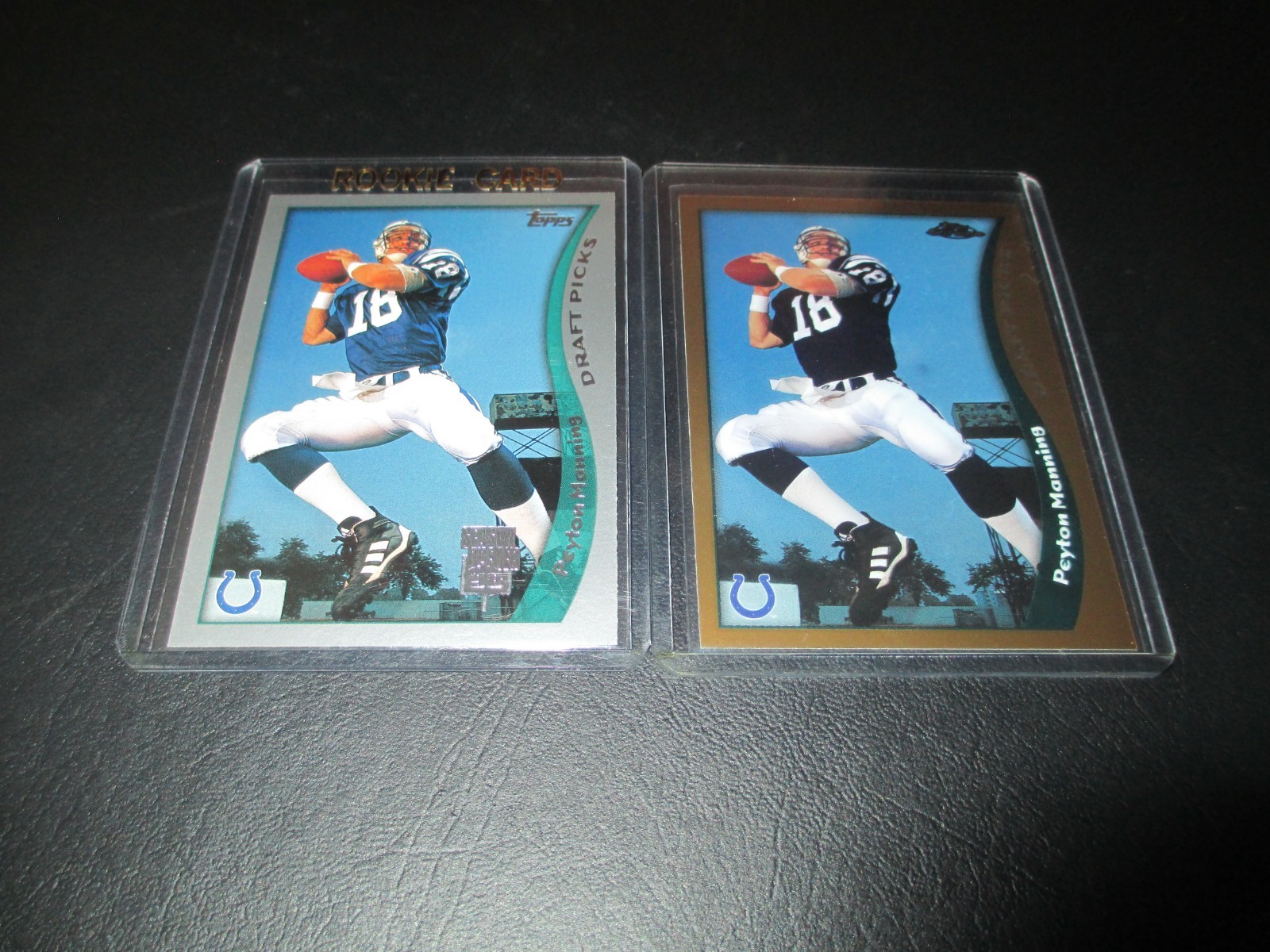 PEYTON MANNING INDIANAPOLIS 1998 ROOKIE CARD TOPPS CHROME DRAFT PICK#1+#165-NR