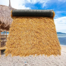 Mexican Artificial Thatch Straw Roof Decoraions 10 Ft X 15.74 In, Fireproof Synt