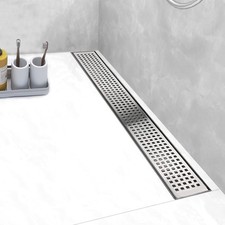 Shower Drain Removable 4in 304 Stainless PVC Flange High Flow Hair Strainer Gold