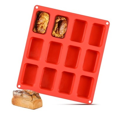 Silicone Mini Loaf pan, Mini Bread Pan Brownie Pan, 12 Cavities Nonstick Food...
