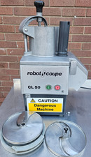 ROBOT COUPE CL50E VEG PREP MACHINE WITH 10MM CHIPPER & SLICER DISC GOOD WORKING