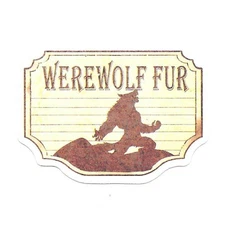 Werewolf Fur Sticker Halloween Vinyl Decal Scrapbook Journal Spooky Creature Art