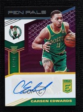 2019-20 Donruss Elite Pen Pals Purple 15/25 Carsen Edwards #PP-CEW Auto 0b9