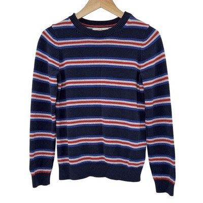 Mini Boden Girl's Navy Sparkle Sweater Striped 13-14 Yrs  Preppy Academia