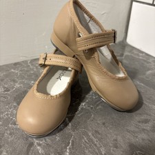 Capezio Mary Jane Tap Shoes Child's Sz 7 1/2 M 3800T Caramel Tan No Box 63356
