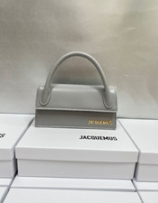 New  Jacquemus long Chiquito HandBag grey 21cm