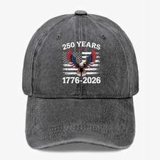 USA 250th Anniversary Hat 1776 2026 Eagle Flag Patriotic Baseball Cap Adjustable