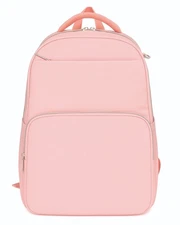 JACQUARD 16" Pink Computer Backpack for School Travel w/ Luggage Passthrough