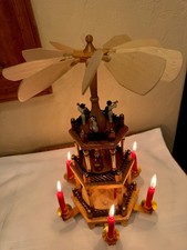 Vintage 3-poziomowa niemiecka piramida karuzela