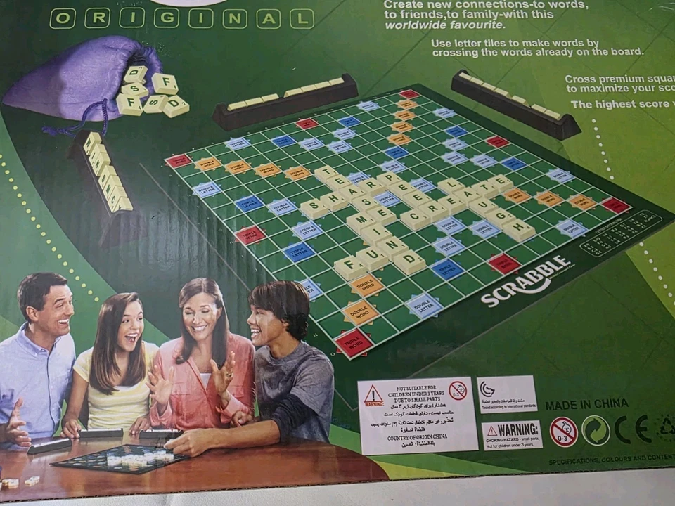 Mattel Scrabble Original Classic Board Tile Game Brand New Sealed 2012 - Image 4 of 4