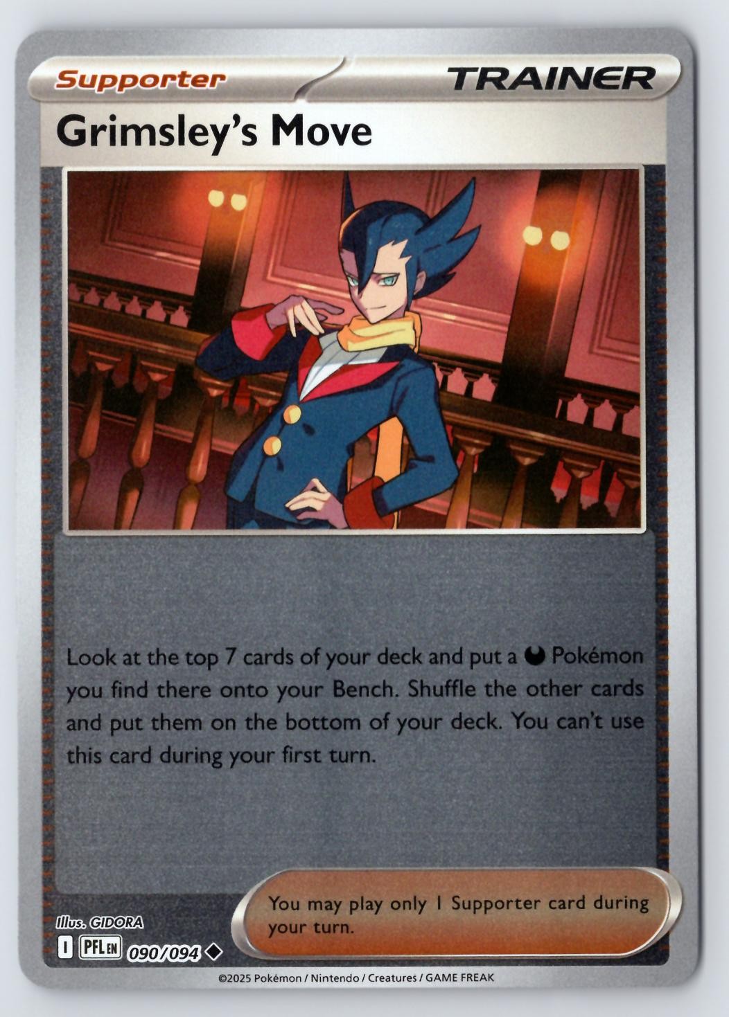 Grimsley's Move #090/094 ME02: Phantasmal Flames Reverse Holo