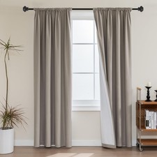 Cortinas Opacas Color Topo de 213 CM para Dormitorio Juego de 2 Paneles