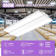 LED Linear High Bay Light 400W 60000LM 4500K/5000K/5700K Warehouse Shop Lighting