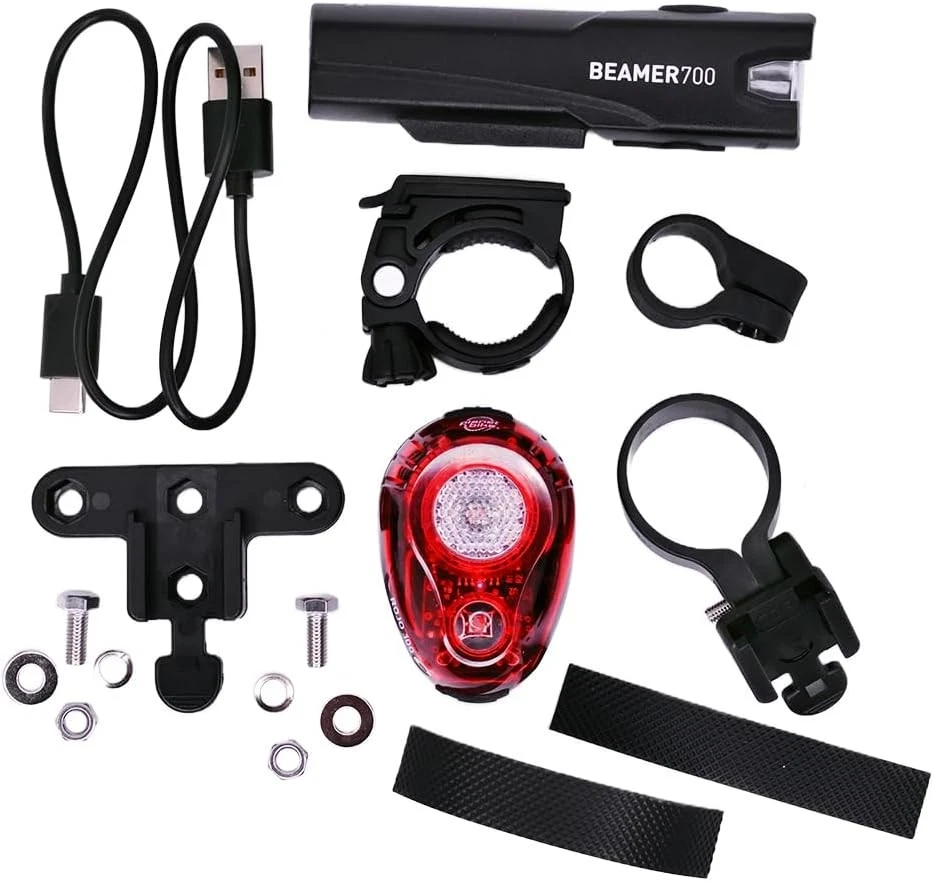 Planet Bike Beamer 700 and Rojo 100 Light Set Red  - Image 2 of 4