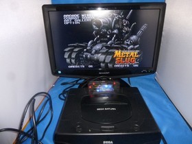 US Sega Saturn System Console in Box + Saroo Elite version SD loader 128GB READ