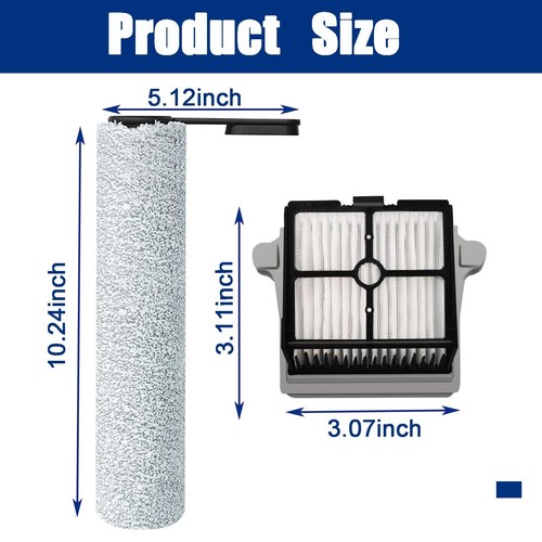 Rodillos de cepillo y filtros HEPA para aspiradora inalámbrica Tineco Floor S6 / S7 en seco húmedo... - Imagen 7 de 9