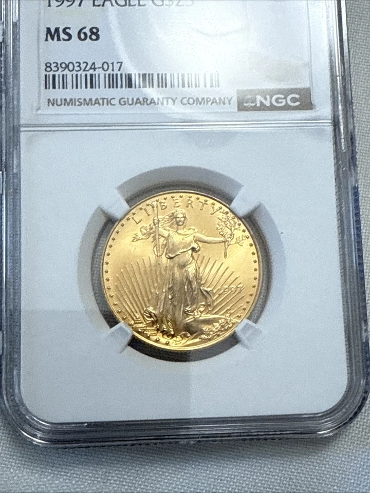 1997 Eagle G$25 NGC MS68 Gold Eagle 1/2 Oz - Image 4 of 4